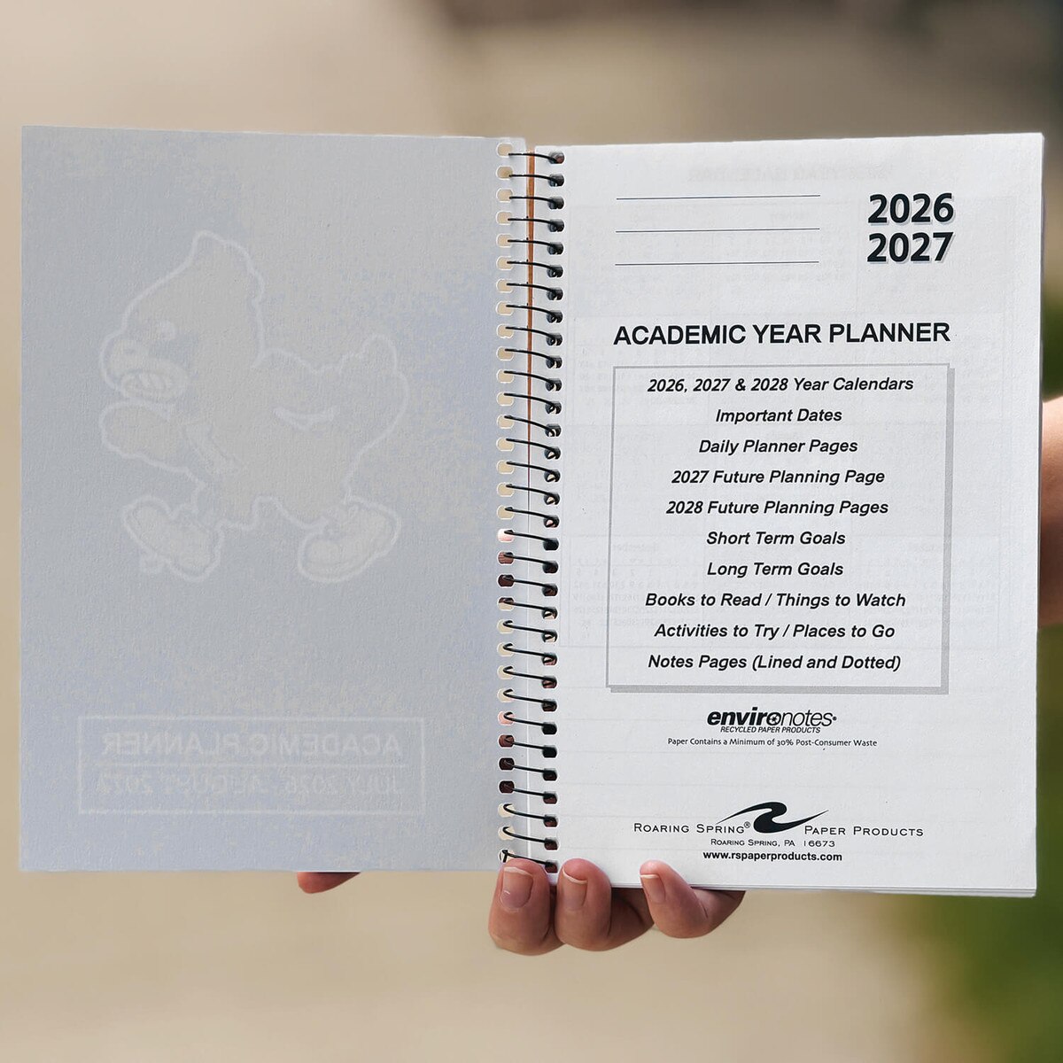 Iowa State Student Academic Planner interior front page